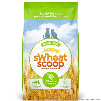 sWheat Scoop Multi‑Cat Unscented Clumping Wheat Cat Litter